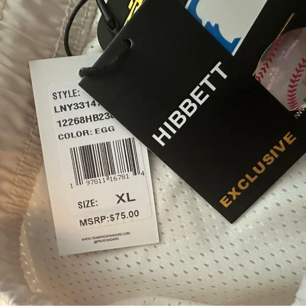 NWT New York Yankees Pro Standard Team Men's Swim Shorts XL Ivory LNY3314727